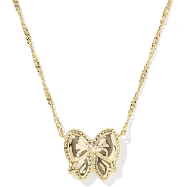 Elegant Pearl Bow Necklace