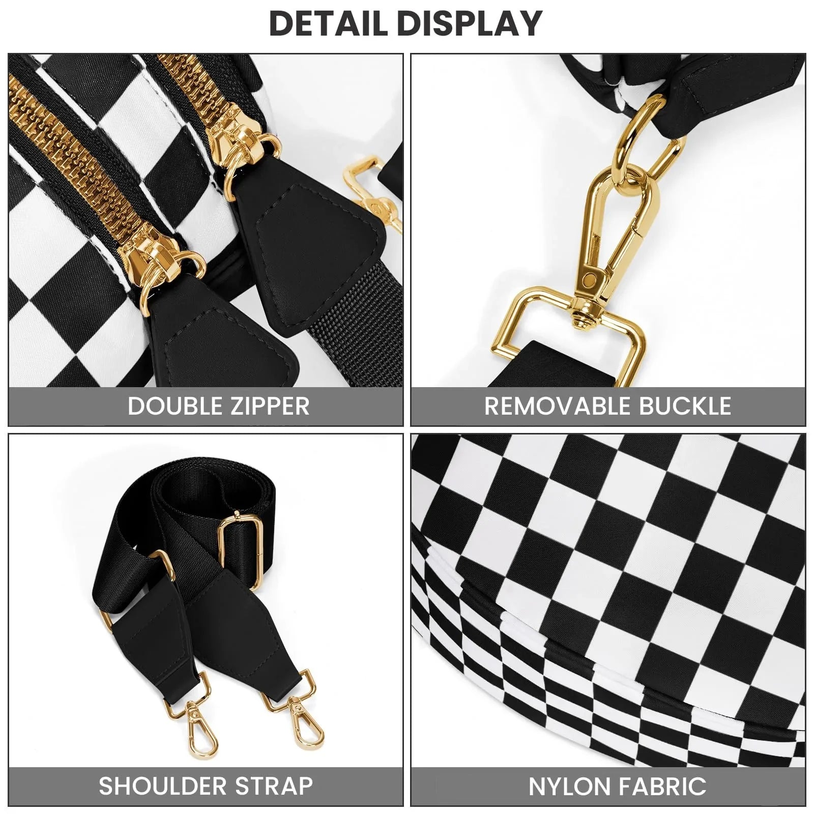Chic Checkered Travel Bag
