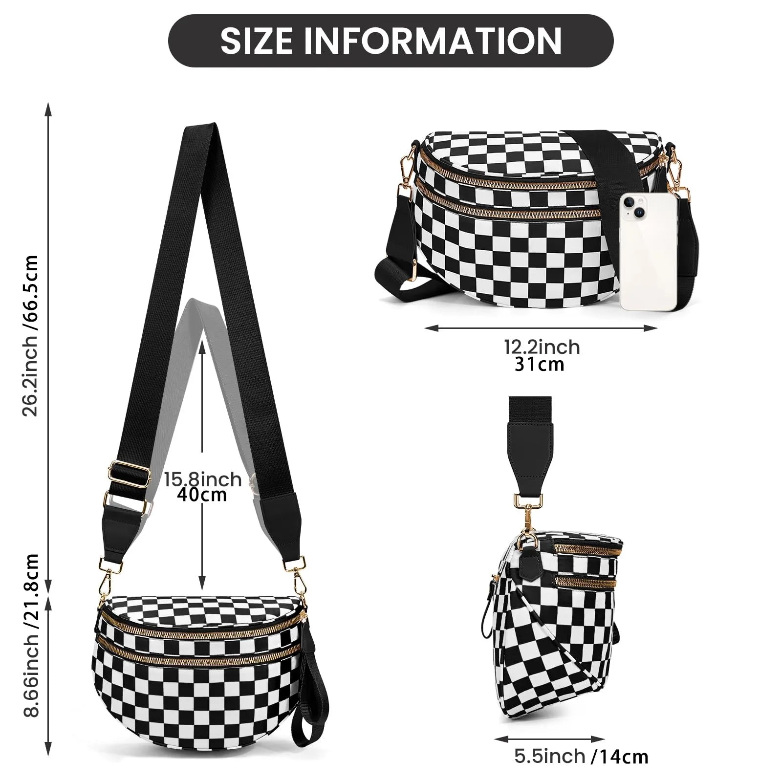 Chic Checkered Travel Bag